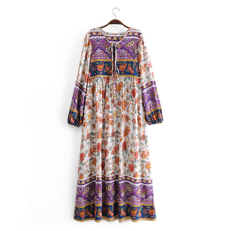 Gown Dress, Boho Maxi Dress, Loose Dress, Carina Rose in Purple