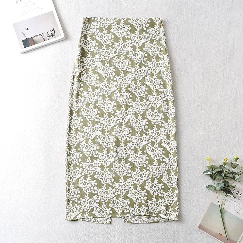 Boho Two Piece Set, Crop Top and Skirt, Vintage Oroslavje in Yellow