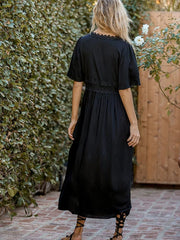 Boho Robe, Beach Cover up, Beach Robe, Black Thea