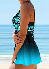 Gradient Printed Tankini Set