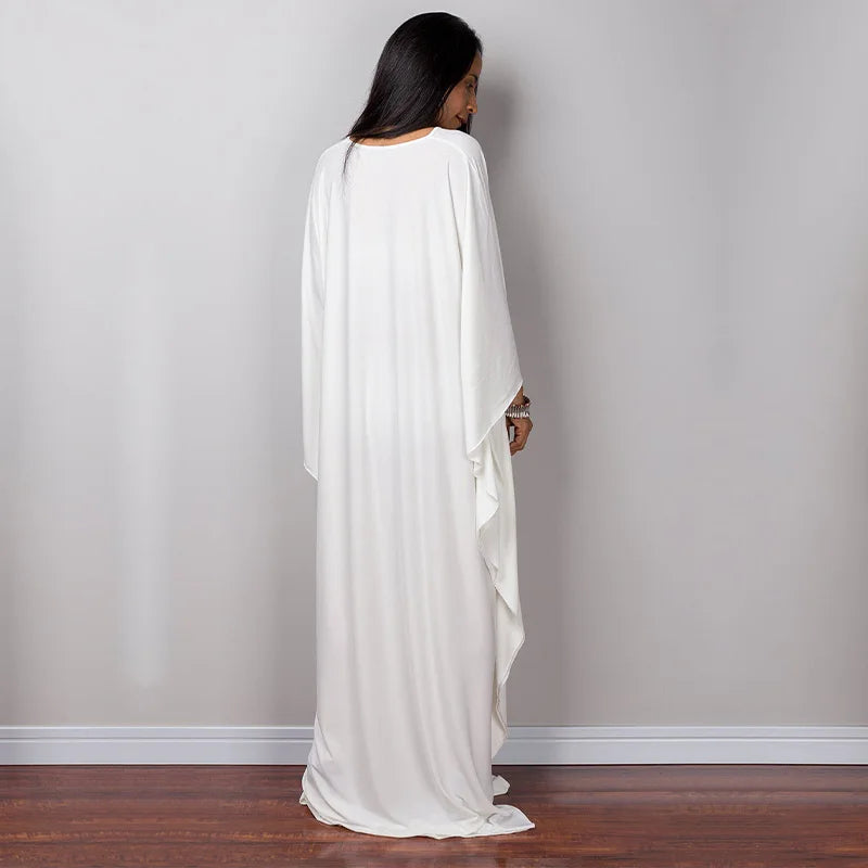 Boho Maxi Dress - Beach Dress, Kaftan Dress Orange Harmony in 15 colors