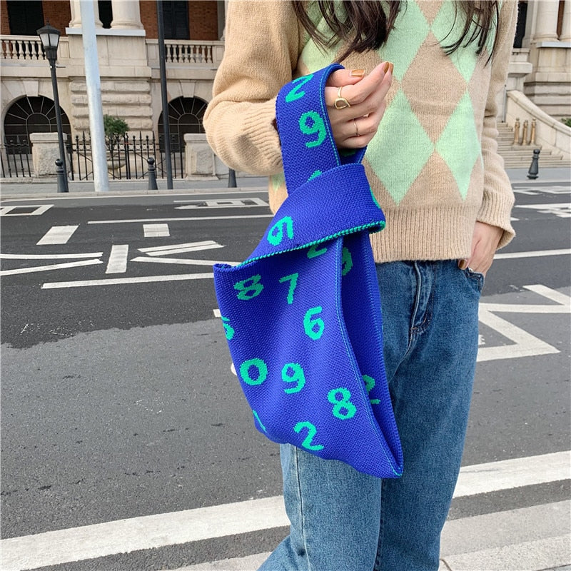 Boho Bag, Eco Tote Bags, Crochet Tote, Knitted Shopper Handbags, Number in 4 colors