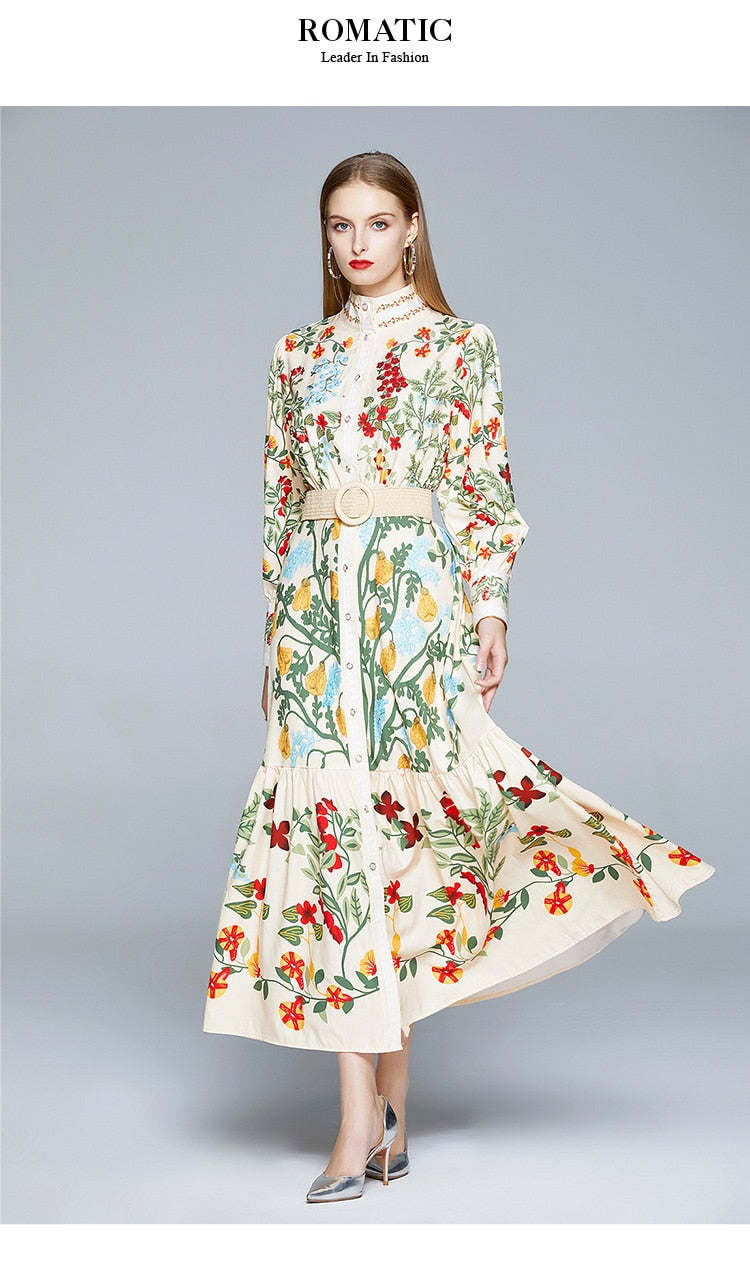 Vintage Dress, Boho Maxi Dress, Gown, Iovry Victoria Flower Garden
