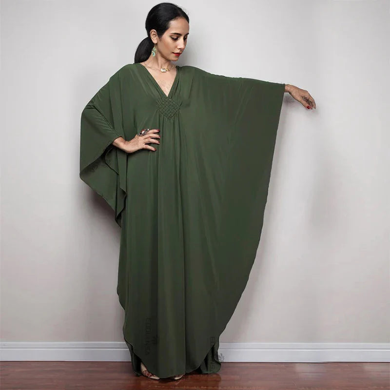 Boho Maxi Dress - Beach Dress, Kaftan Dress Blue Harmony in 15 colors