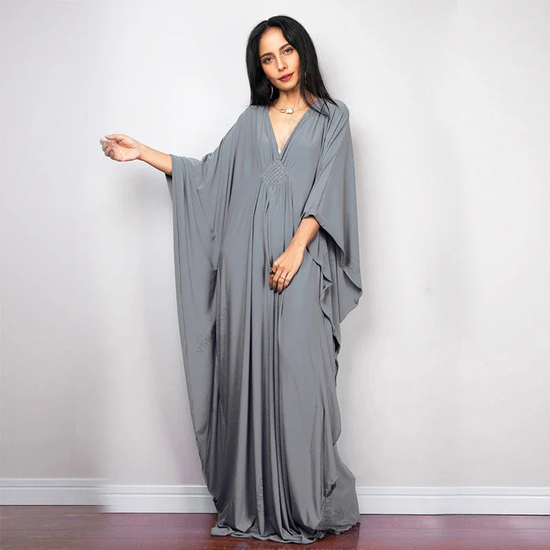 Boho Maxi Dress - Beach Dress, Kaftan Dress Orange Harmony in 15 colors