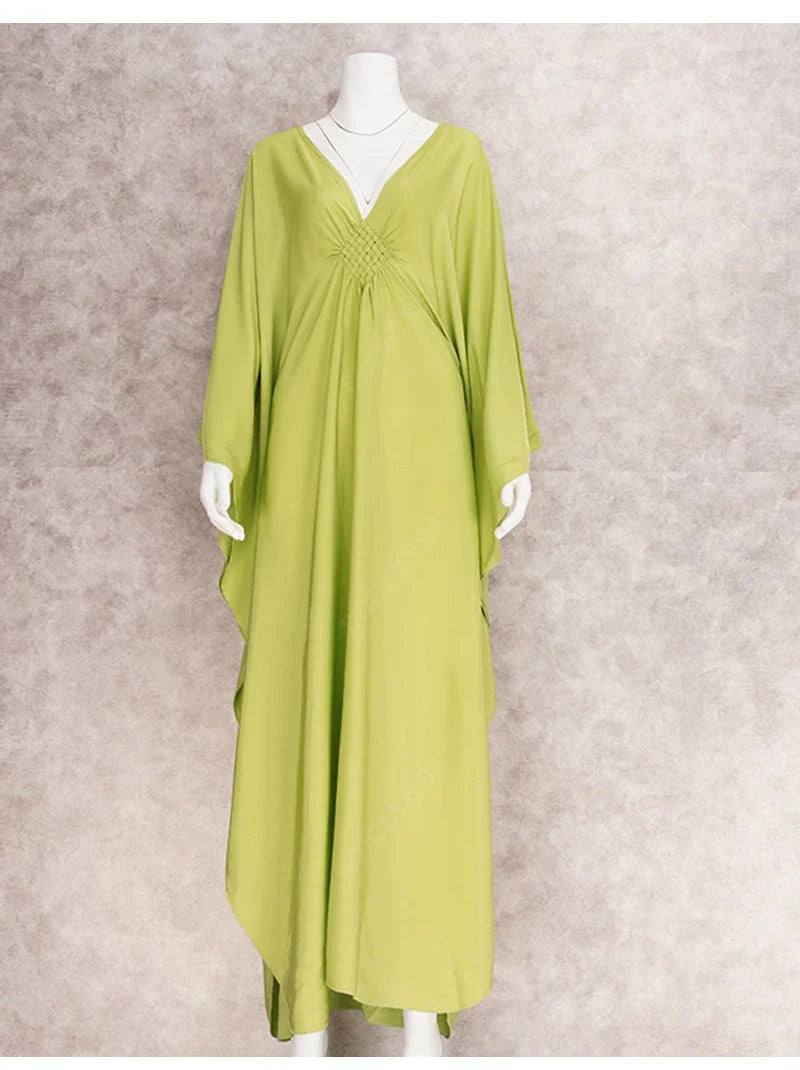 Boho Maxi Dress - Beach Dress, Kaftan Dress Blue Harmony in 15 colors