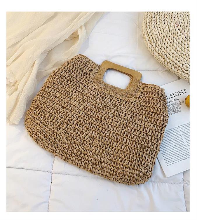 Boho Bag, Woven Straw Handbag, Love Sac
