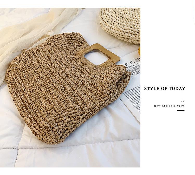 Boho Bag, Woven Straw Handbag, Love Sac