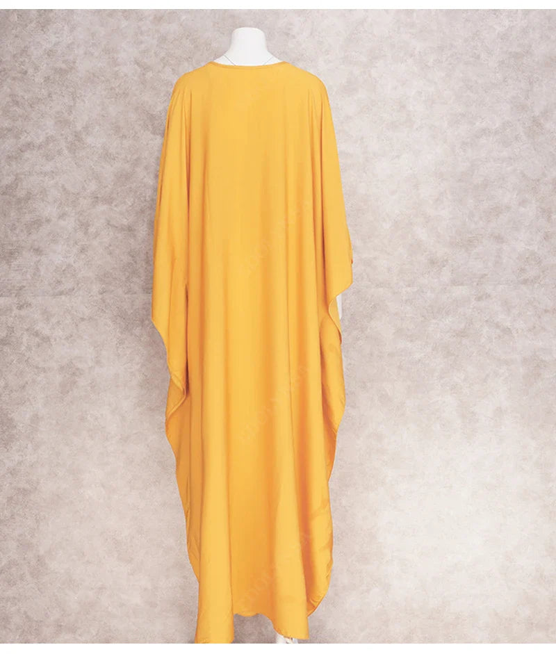Boho Maxi Dress - Beach Dress, Kaftan Dress Tie White Harmony in 15 colors
