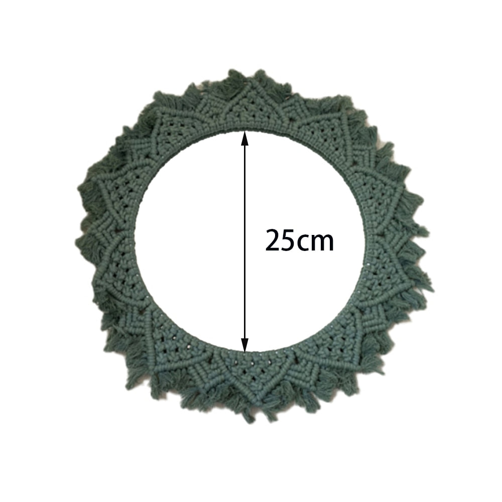 Bohemia Macrame Decorative Mirror Wall - Boho Round Mirrors Home Decor