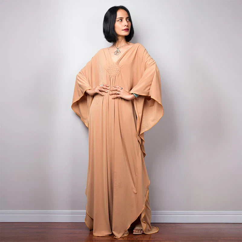 Boho Maxi Dress - Beach Dress, Kaftan Dress Blue Harmony in 15 colors