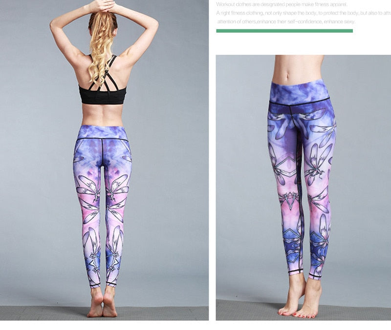 Yoga Legging, Yoga Pants, Boho Legging, Printed Tight, Orange Gold Peacock
