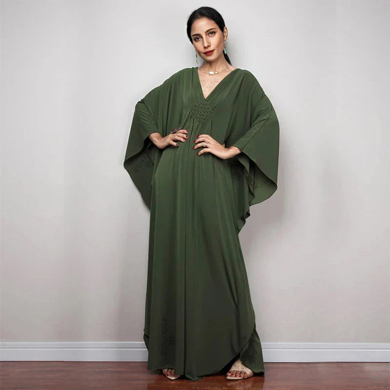 Boho Maxi Dress - Beach Dress, Kaftan Dress Orange Harmony in 15 colors