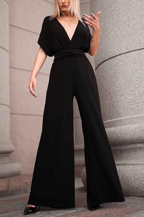 Cross Sleeveless Jumpsuit