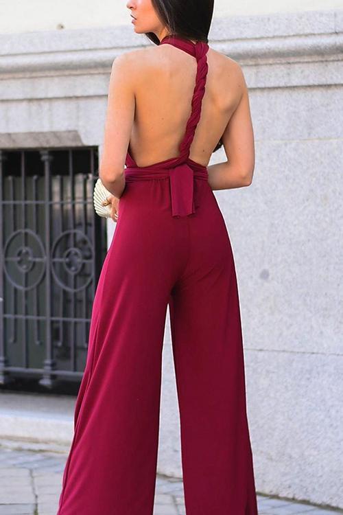 Cross Sleeveless Jumpsuit