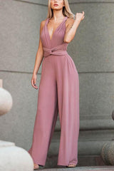 Cross Sleeveless Jumpsuit