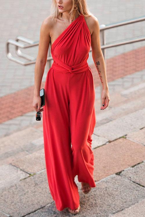 Cross Sleeveless Jumpsuit
