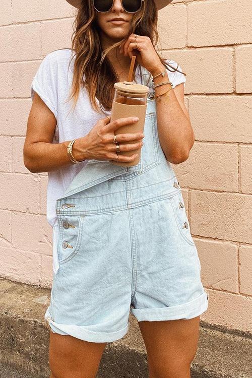 Simple Denim Romper
