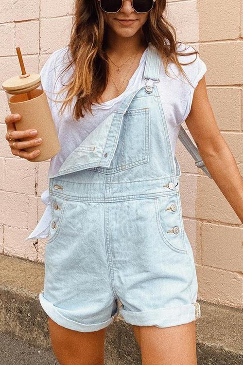 Simple Denim Romper