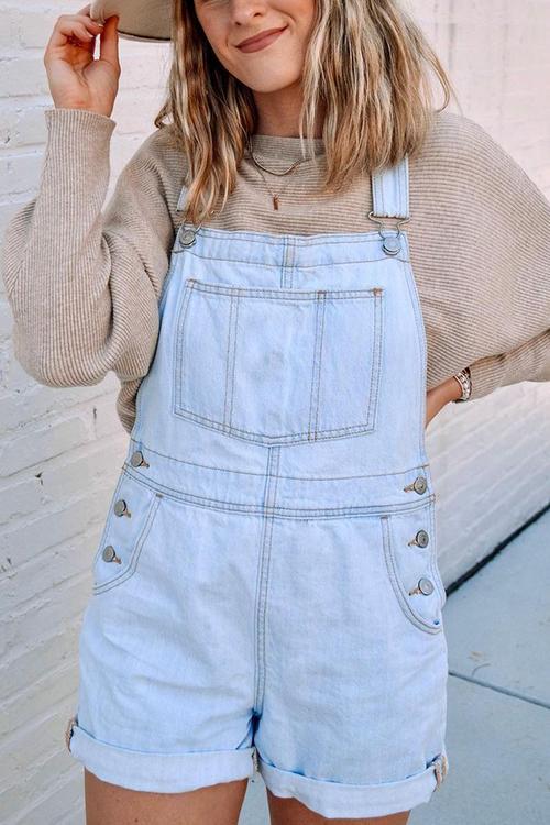 Simple Denim Romper