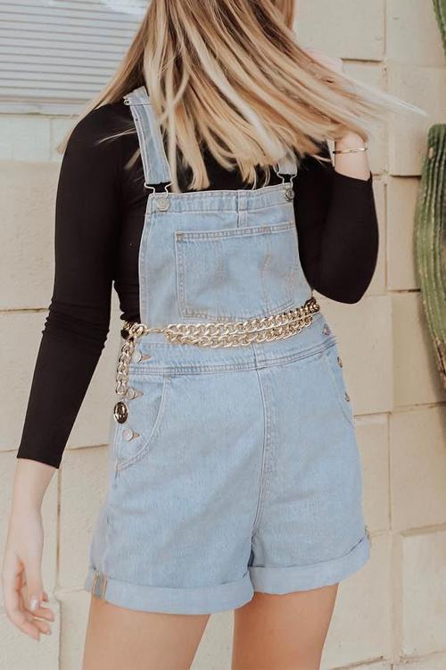 Simple Denim Romper