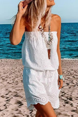 Hollow Strapless Romper