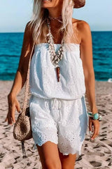 Hollow Strapless Romper
