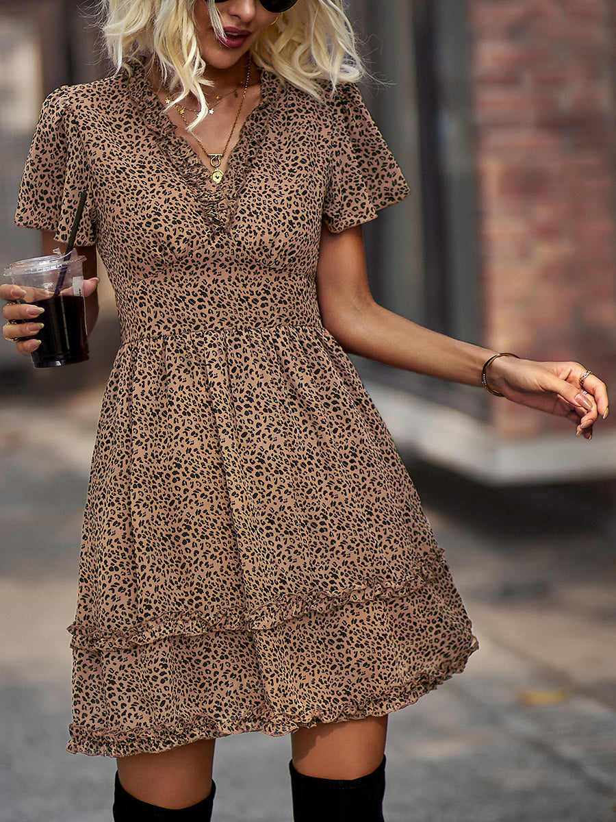 Women's Dresses Temperament Commuting Floral Sexy Mini Dress