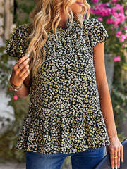 Women's T-Shirts Temperament Fashion Floral Casual T-Shirt