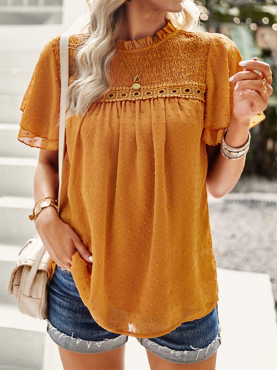 Women's T-Shirts Temperament Commuting Loose Short Sleeved T-Shirt