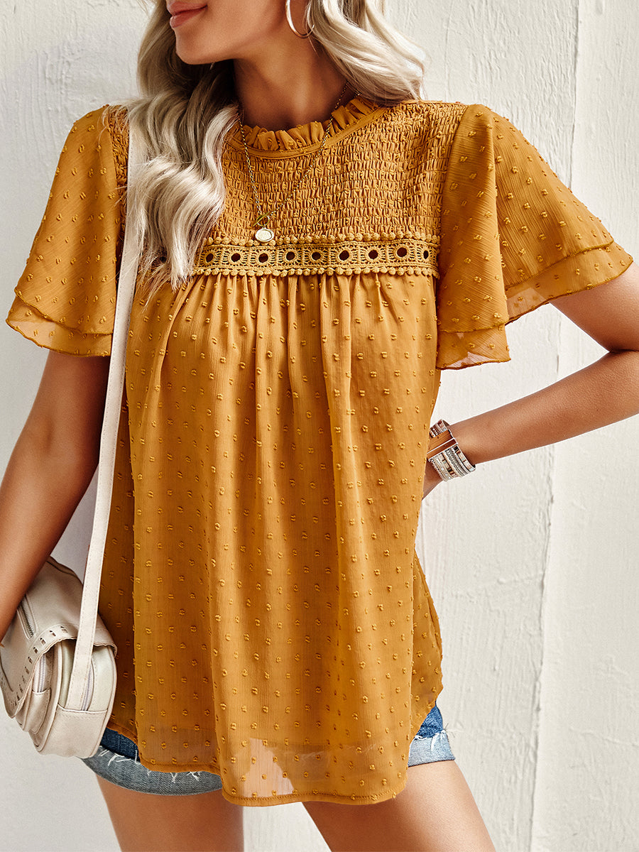 Women's T-Shirts Temperament Commuting Loose Short Sleeved T-Shirt