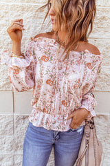 Off The Shoulder Floral Blouse