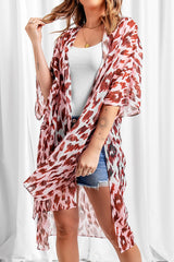 Pink Animal Print Kimono