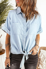 Denim Short Sleeve Shirt