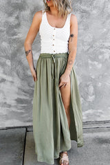 Smocked Waist Maxi Skirt
