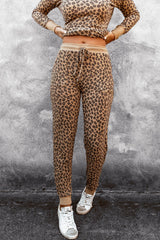 Leopard Pattern Jogger Pants