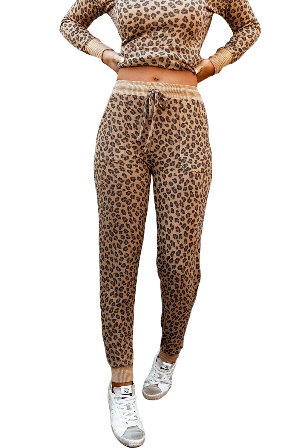 Leopard Pattern Jogger Pants