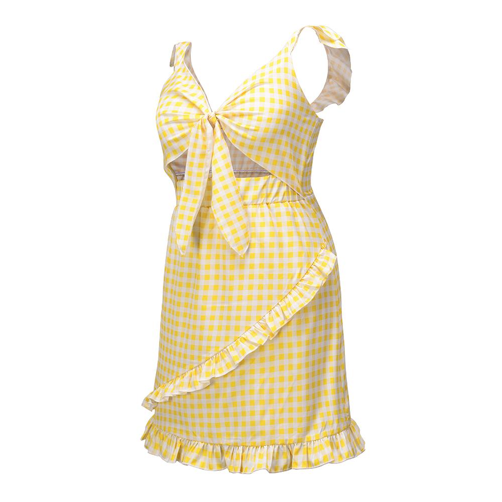 Sleeveless Ruffle Polka Dot Mini Dress