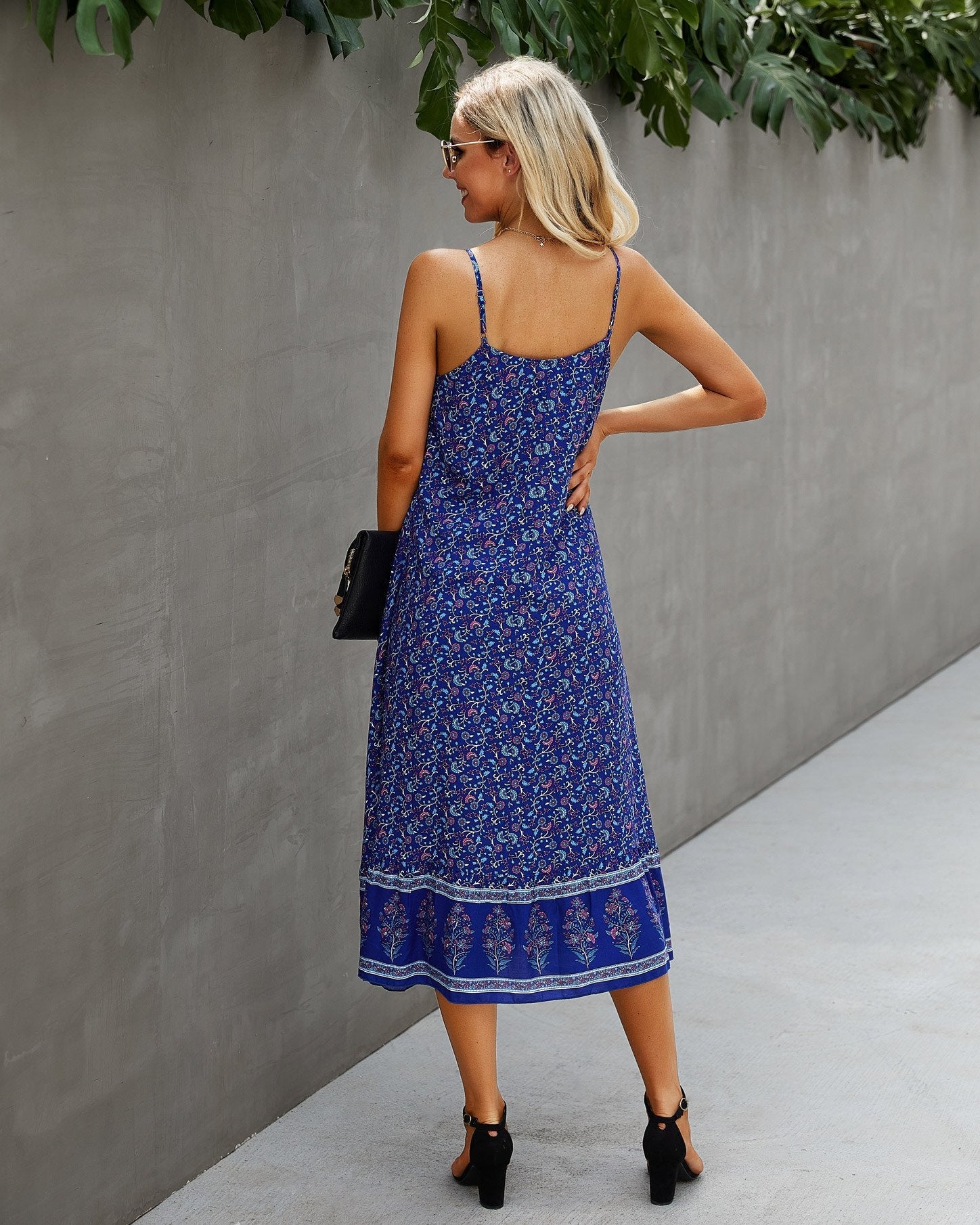 Sleeveless Adjustable Spaghetti Strap Boho Beach Maxi Dress