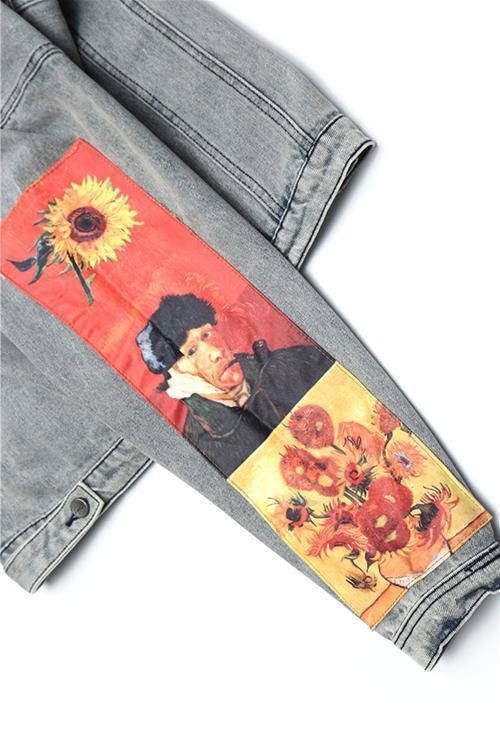 Vincent Van Gogh Embroidered Denim Jacket