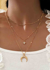 Eight-Pointed Star Moon Necklace