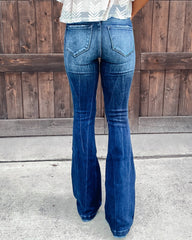 Destroyed High Waist Zip Up Jean Pants