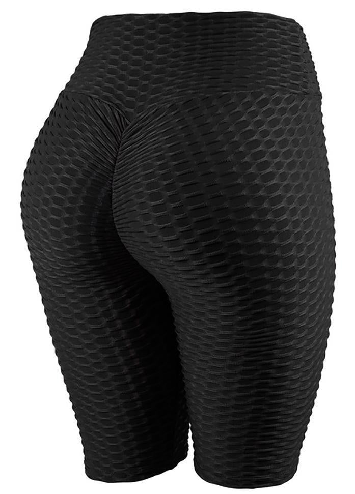 High Waist Solid Color Yoga Shorts