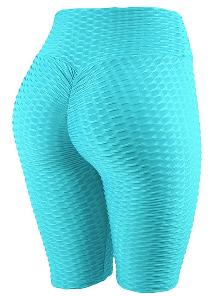 High Waist Solid Color Yoga Shorts