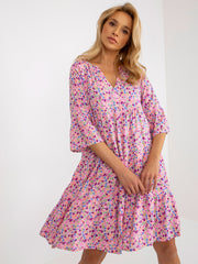 Women's Dresses V Neck Short Sleeve Bohemian Loose Mini Dress