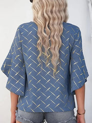 Women's T-Shirts Loose Casual Lotus Leaf Sleeve T-Shirt