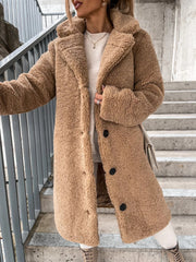 Turndown Collar Warm Oversize Outerwear Jacket Coat
