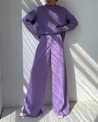 Loose Solid Color Warm Knit Sweater