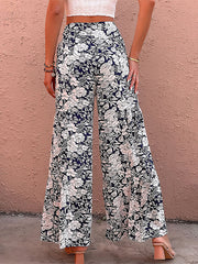 Women's Pants Printed High Waist Loose Fashion Micro Flared Pants