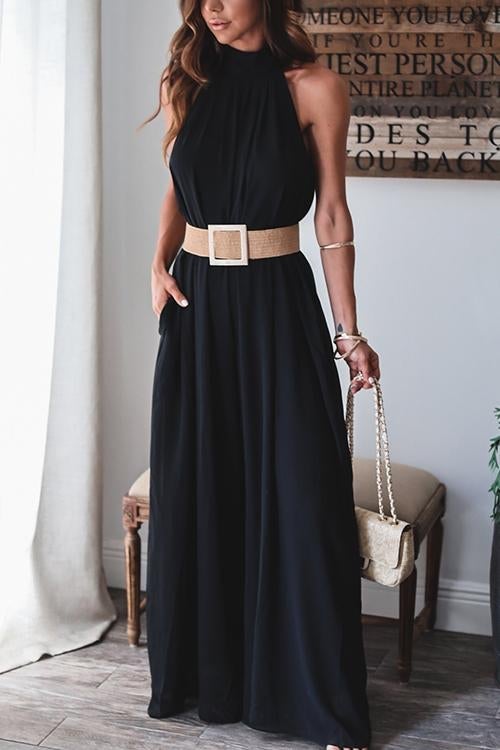 Halter Neck Backless Jumpsuits